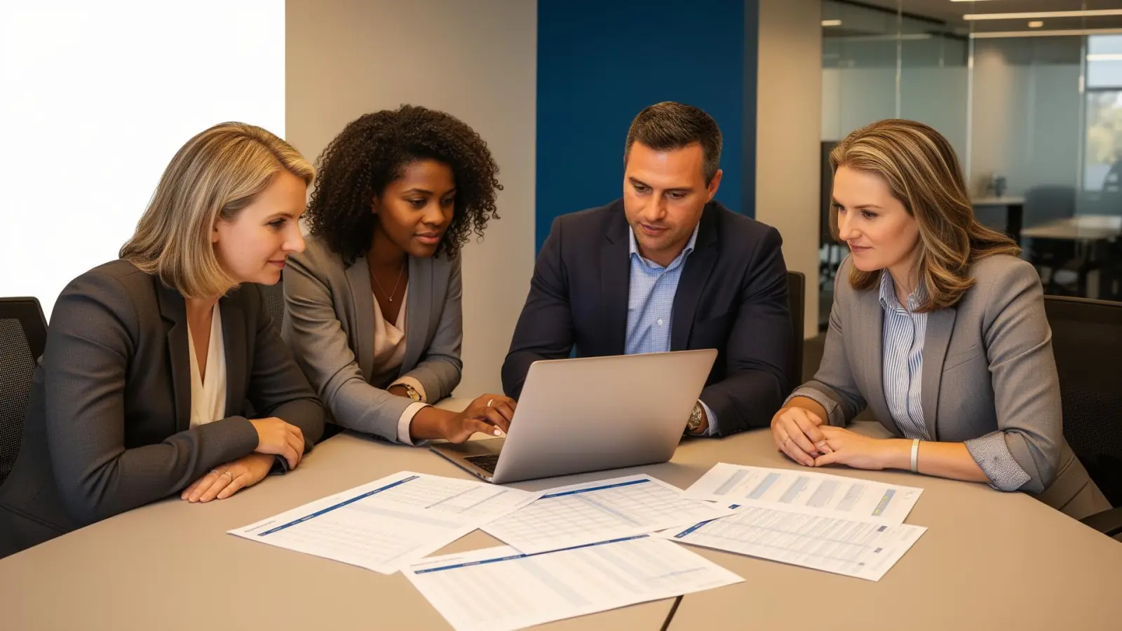 HR leaders reviewing employee spreadsheets before moving to HR software