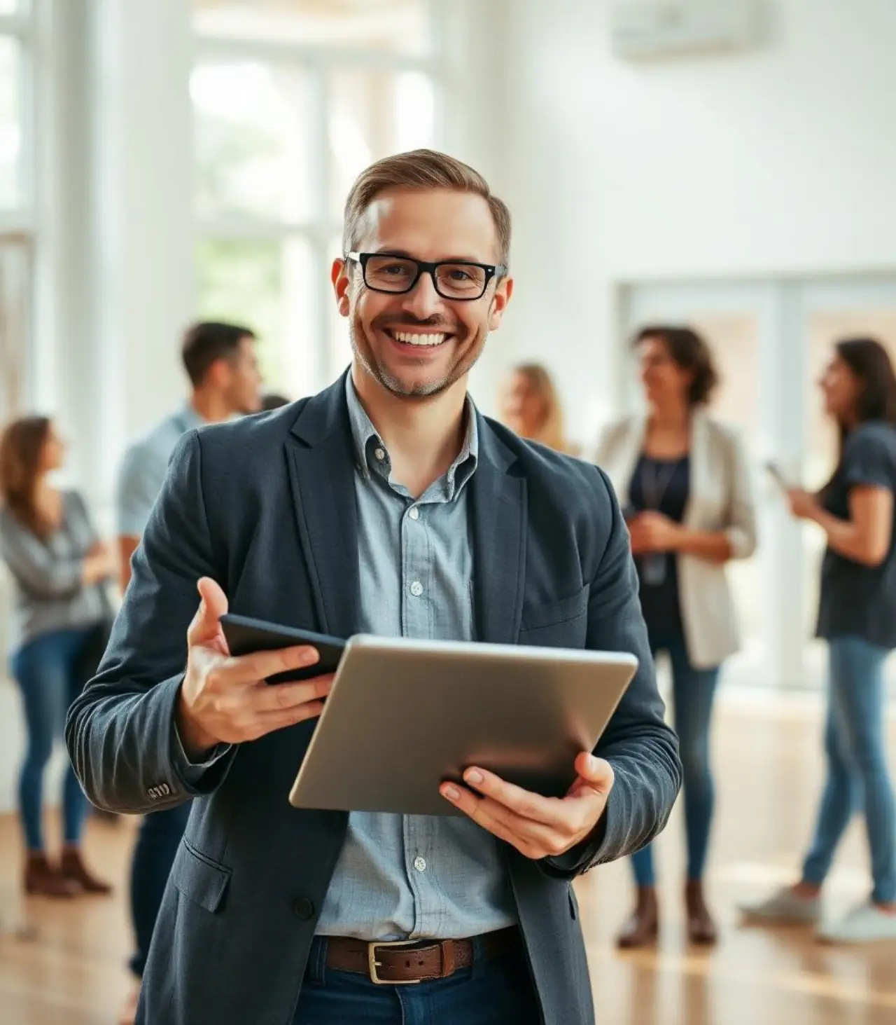 Not-for-profit program manager working with a community team